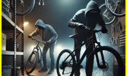 Rappresentazione del ladro di biciclette, furti nei garage, in aumento a Verona e nel Veneto.